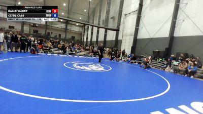 Junior FS - 126 lbs Cons. Round 4 - Kaale Valdez, Reality Sports Wrestling Club vs Clyde Cass, South West Washington Wrestling Club