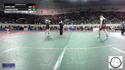 200 lbs Consi Of 16 #2 - Casen Leep, Sequoyah Tahlequah JH vs Cooper Boyer, Mannford Pirate Youth Wrestling