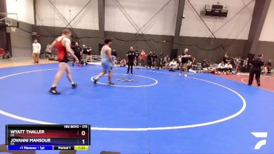 175 lbs Cons. Round 2 - Wyatt Thaller, CA vs Jovanni Mansour, CA