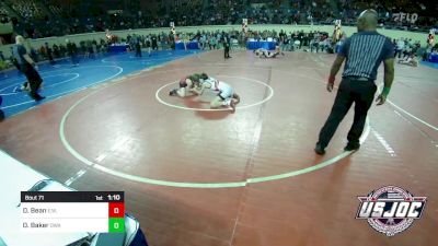 88 lbs Quarterfinal - Daxton Bean, Elgin Wrestling vs Oliver Baker, Oklahoma Wrestling Academy