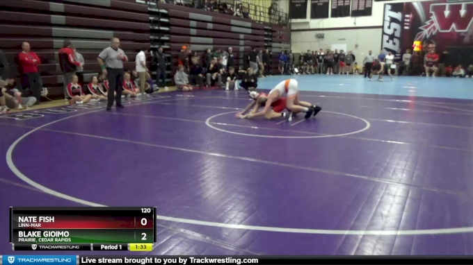 120 lbs 1st Place Match - Blake Gioimo, Prairie, Cedar Rapids vs Nate ...