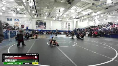 120 lbs Champ. Round 2 - Roselyn Uce, Long Beach Poly vs Andrea Carmona, South El Monte