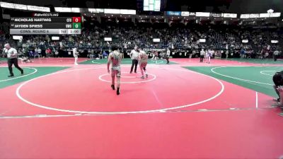 126 lbs Cons. Round 6 - Nicholas Hartwig, CFD2 vs Jayden Spiess, DWC3