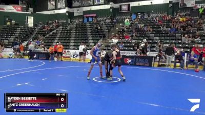 97 lbs Cons. Round 2 - Hayden Bessette, MN vs Jantz Greenhalgh, UT