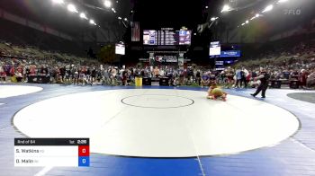 182 lbs Rnd Of 64 - Samuel Watkins, Kansas vs David Malin, Wisconsin