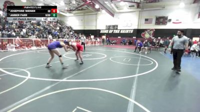 140 lbs 1st Place Match - Amber Farr, Norwalk vs Josephine Wiener, Harvard Westlake