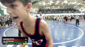 70 lbs 1st Place Match - Clayton Oxnam, New Plymouth vs Kalaya Baxter, Fruitland