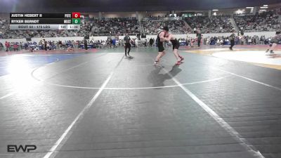175 lbs Round Of 16 - Justin Hebert II, Poteau vs Ryker Berndt, Mustang Middle School
