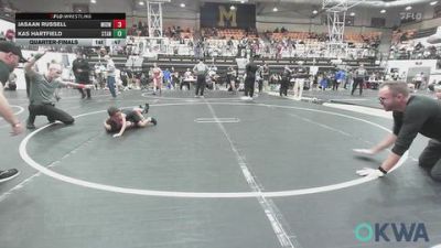45 lbs Quarterfinal - Jasaan Russell, Midwest City Bombers Youth Wrestling Club vs Kas Hartfield, Standfast