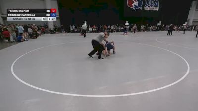 105 lbs Champ. Rd Of 32 - Siera Becker, Sebolt Wrestling Academy vs Caroline Pastrana, Defiant Wrestling Club