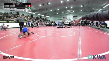 58-61 lbs Rr Rnd 1 - Chloe Grimes, Tiger Trained Wrestling vs Kannon Defour, Eufaula Ironheads Wrestling Club