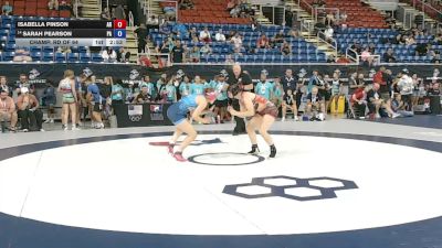 140 lbs Champ. Rd Of 64 - Isabella Pinson, Arkansas vs Sarah Pearson, Pennsylvania