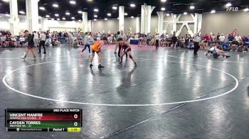 132 lbs Finals (8 Team) - Vincent Manfre, Oswego High School vs Cayden Torres, Westsdie WC