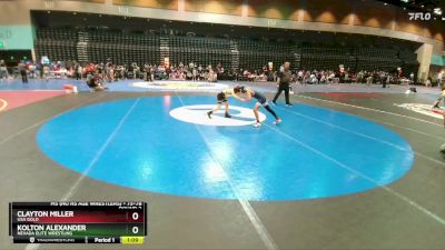 73-78 lbs Round 2 - Kolton Alexander, Nevada Elite Wrestling vs Clayton Miller, USA Gold