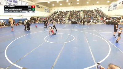 63 lbs Champ. Round 1 - Isaac Perez, Savage House Wrestling Club vs Greyson Rodriguez, Church Boyz Wrestling Club
