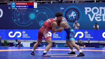 97 kg Final 3-5 - Nikolaos Karavanos, Greece vs Justin Lee RADEMACHER, United States