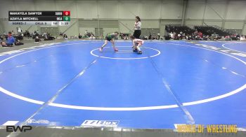 55 lbs Rr Rnd 5 - Makayela Sawyer, Super Girls K-6 Red vs Azayla Mitchell, Oklahoma Mafia Girls K-6