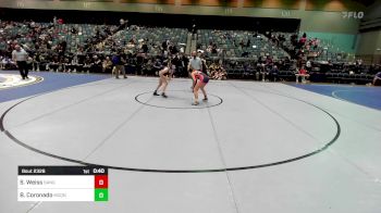 114 lbs Consi Of 4 - Sadey Weiss, Sanger vs Bella Coronado, McQueen