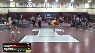 215 lbs Cons. Round 1 - Nick Parker, Burlington Notre Dame vs Kaiden Valcore, PCM, Monroe