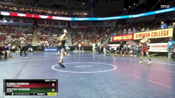 1A-126 lbs Champ. Round 2 - Kaben Morrow, Sioux Central vs Kolton Munson, Ogden