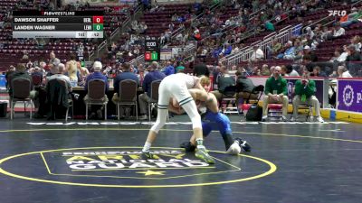 152 lbs Consi 2 - Dawson Shaffer, Berlin Brothersvalley vs Landen Wagner, Lewisburg