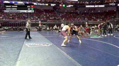 3A-285 lbs Quarterfinal - Aiden Curtis, Indianola vs Brady Hagan, Dowling Catholic