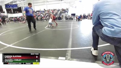 100 lbs Quarterfinal - Carson Slayman, OZ Trojan vs Maxwell Corley, FH Jr Vikings