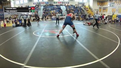 190 lbs 1st Place Match - Colton Bell, LHP vs Tre Driggett, Brevard FCA