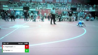 10U - 67 lbs Quarters - Alek Aspinwall, Apache Wrestling Club vs Bryson Harter, Indiana