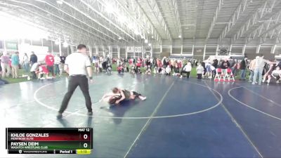 105 lbs Cons. Round 3 - Khloe Gonzales, Montrose Elite vs Paysen Deim, Wasatch Wrestling Club