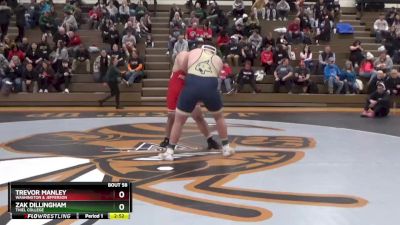 285 lbs Cons. Round 3 - Zak Dillingham, Thiel College vs Trevor Manley, Washington & Jefferson