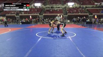 130 lbs Cons. Round 1 - Amos Stanley, Manhattan Wrestling Club vs Forest Kleinfeldt, Powell Wrestling Club