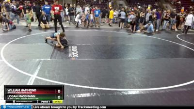 69-74 lbs Round 3 - Logan Massmann, Pueblo West Storm Wrestling vs William Hammond, Dragon Wrestling Club