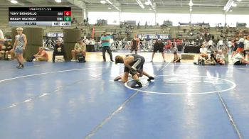 112 lbs 3rd Place - Tony Biondillo, Ohio United - MS vs Brady Watson, TDWC Maniacs Blue - MS