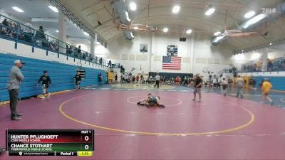 97-100 lbs Round 2 - Hunter Pflughoeft, Cody Middle School vs Chance Stothart, Thermopolis Middle School