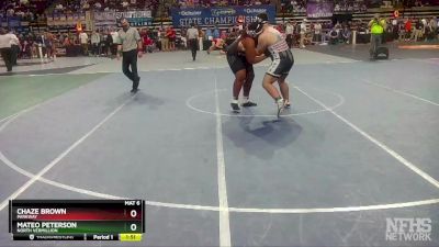 D 2 285 lbs Quarterfinal - Mateo Peterson, North Vermillion vs Chaze Brown, Parkway