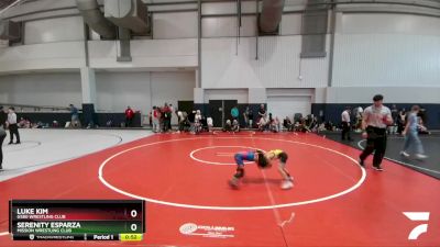 50 lbs Cons. Semi - Serenity Esparza, Mission Wrestling Club vs Luke Kim, G580 Wrestling Club