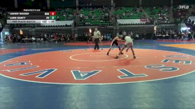 1A-4A 106 3rd Place Match - Luke Santy, St. John Paul II vs Asher Waugh, New Hope HS