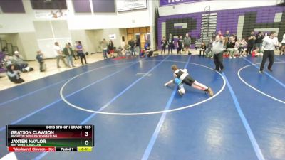 125 lbs Cons. Round 1 - Grayson Clawson, Riverton Wolf Pack Wrestling vs Jaxten Naylor, Roy Wrestling Club