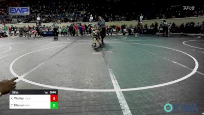 60 lbs Round Of 16 - King Walker, Tulsa Blue T Panthers vs Charles Ohman, Mannford Pirate Youth Wrestling