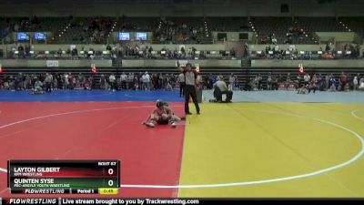 80 lbs Cons. Round 3 - Quinten Syse, Pec-Argyle Youth Wrestling vs Layton Gilbert, KFM WRESTLING