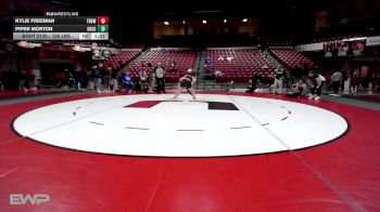 155 lbs Quarterfinal - Kylie Freeman, Tonkawa High School Girls vs Piper Morton, Oologah