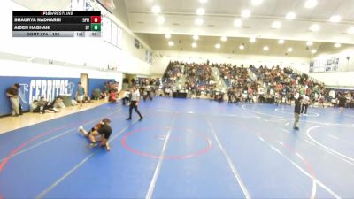 132 lbs Cons. Round 4 - Aiden Haghani, South Torrance vs Shaurya Nadkarni, 5 Point Wrestling