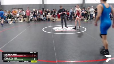 120 lbs Champ. Round 1 - Andrew Gray, South West Washington Wrestling Club vs Kaale Valdez, Reality Sports Wrestling Club