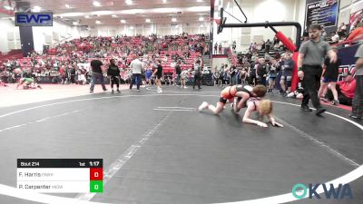 80 lbs Quarterfinal - Fysher Harris, Pawhuska Elks Takedown vs Paisleigh Carpenter, Midwest City Bombers Youth Wrestling Club