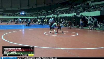 72 lbs 5th Place Match - Griffin Landis, Ocean Lakes Wrestling Club vs Kollin Brunstetter, Powhatan Youth Wrestling Club