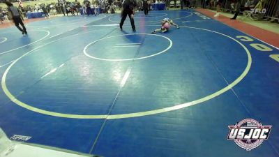 58 lbs Round Of 32 - Caedmon Robinson, Saints Youth Wrestling Club vs Carson Fowler, Duncan Demon Wrestling