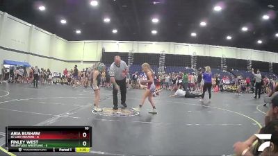 64 lbs Round 3 (4 Team) - Aria Bushaw, SC Lady Reapers vs Finley West, Relentless Wrestling