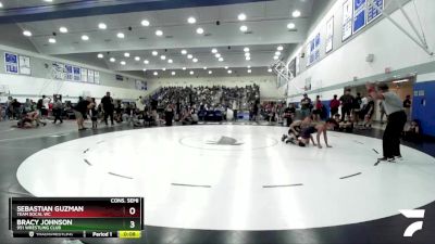 110-114 lbs Cons. Semi - Bracy Johnson, 951 Wrestling Club vs Sebastian Guzman, Team SoCal WC