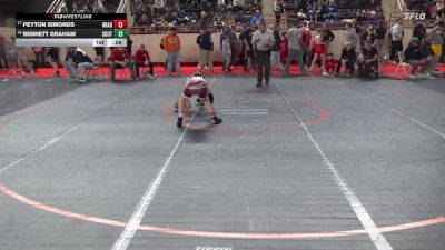 85_B lbs Consi Of 16 #2 - Peyton Simonds, Bradford vs Bennett Graham, Southern Lehigh